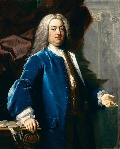 Jacopo Amigoni Portrait of a Gentlemen in Blue Jacket oil painting image